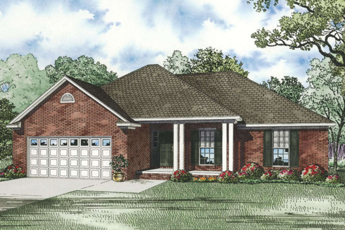 Ranch House Plan #110-00026 Elevation Photo