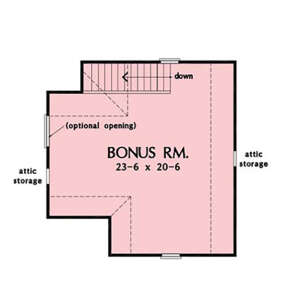 Bonus Room for House Plan #2865-00332