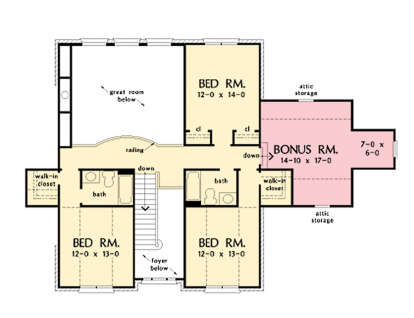 Second Floor for House Plan #2865-00334