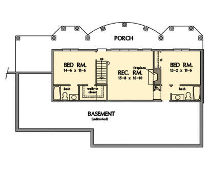 Basement for House Plan #2865-00340