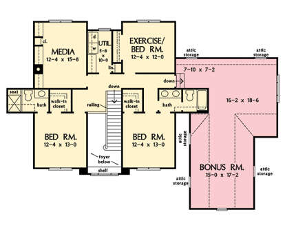 Second Floor for House Plan #2865-00343