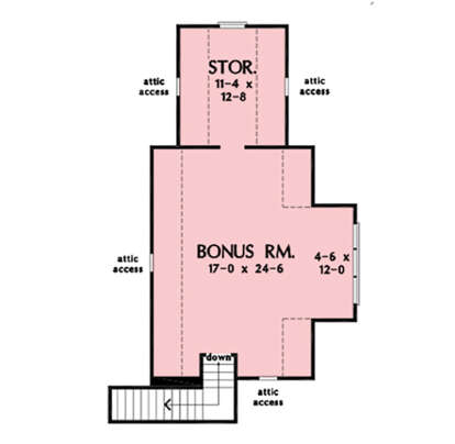 Bonus Room for House Plan #2865-00346