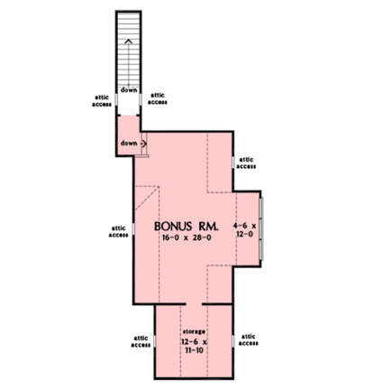 Bonus Room for House Plan #2865-00347