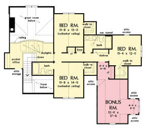 Second Floor for House Plan #2865-00349