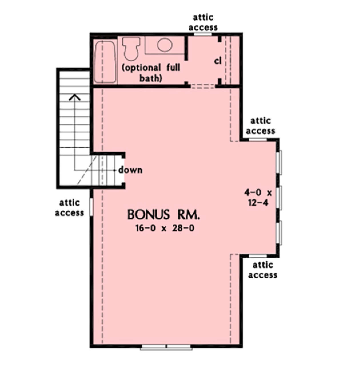 Bonus Room for House Plan #2865-00351