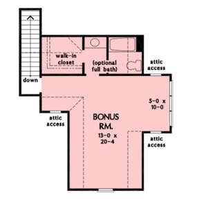 Bonus Room for House Plan #2865-00353