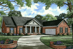 Country House Plan #110-00029 Elevation Photo