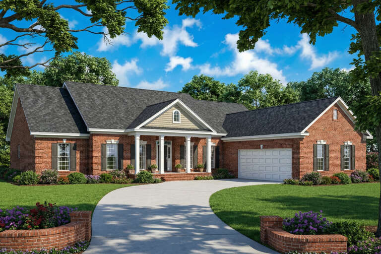 House Plan House Plan #2817 Angled Front Elevation