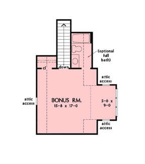 Bonus Room for House Plan #2865-00354