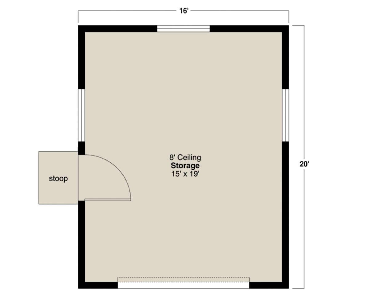 Garage Floor for House Plan #035-01037