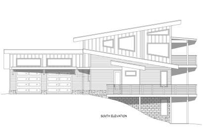 Contemporary House Plan #940-00670 Elevation Photo