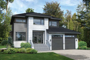 Modern House Plan #6146-00518 Elevation Photo