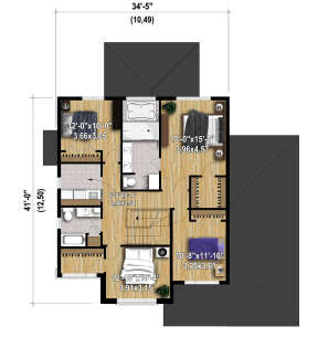 Second Floor for House Plan #6146-00518