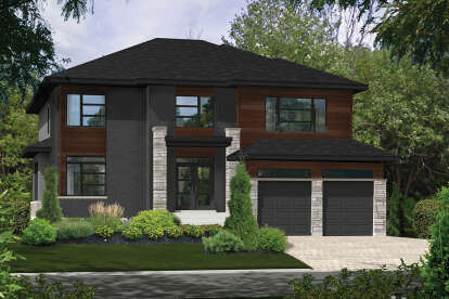Modern House Plan #6146-00519 Elevation Photo