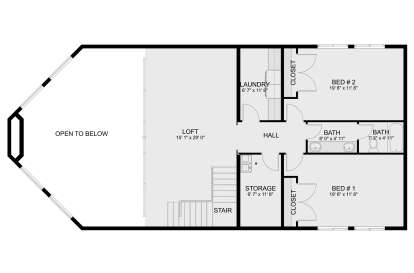 Second Floor for House Plan #2802-00187