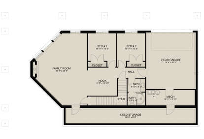 Basement for House Plan #2802-00187