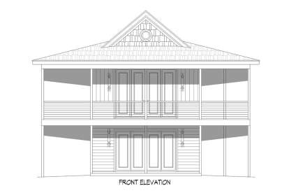 Coastal House Plan #940-00673 Elevation Photo