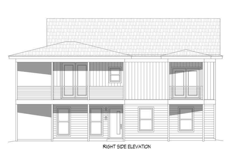 Coastal House Plan #940-00673 Elevation Photo