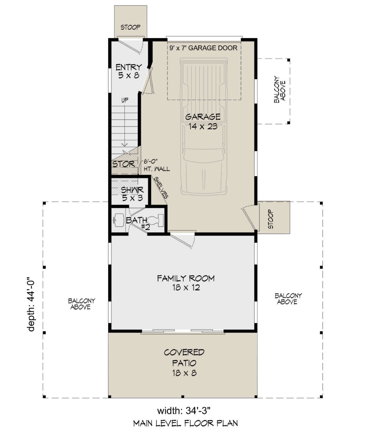 Coastal Plan: 968 Square Feet, 1 Bedroom, 2 Bathrooms - 940-00673
