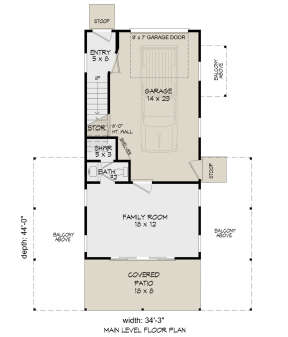 First Floor for House Plan #940-00673