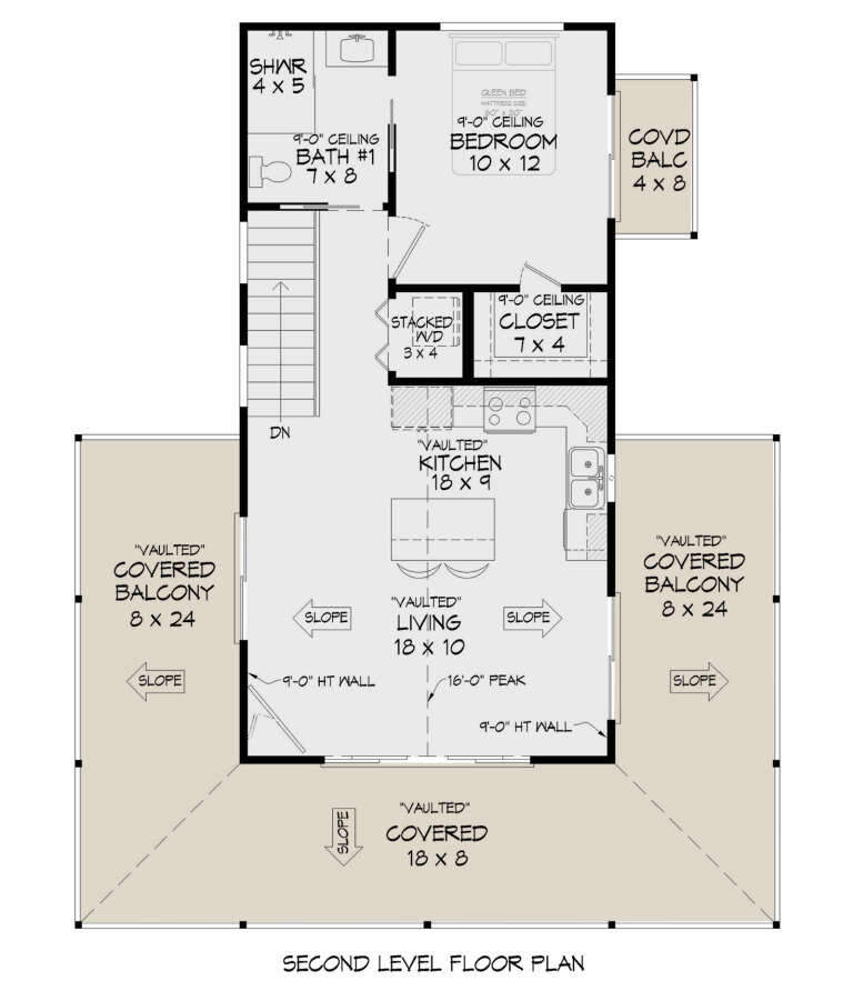 Coastal Plan - 968 Square Feet, 1 Bedroom, 2 Bathrooms | Floor Plan ...