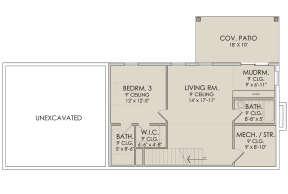 Walkout Basement for House Plan #6422-00012