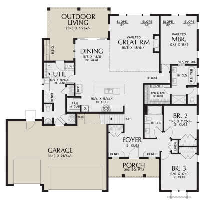 Main Floor  for House Plan #2559-00955