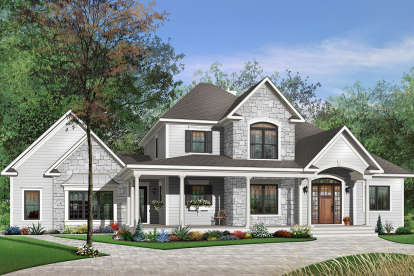 Country House Plan #034-00025 Elevation Photo