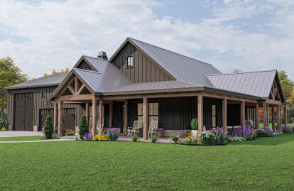 Barn House Plan #009-00317 Elevation Photo