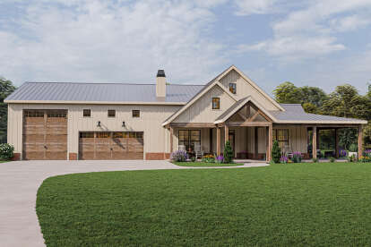 Barn House Plan #009-00317 Elevation Photo