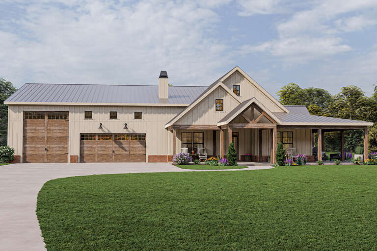 Barn House Plan #009-00317 Elevation Photo