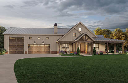 Barn House Plan #009-00317 Elevation Photo