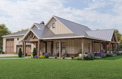 Barn House Plan #009-00317 Elevation Photo