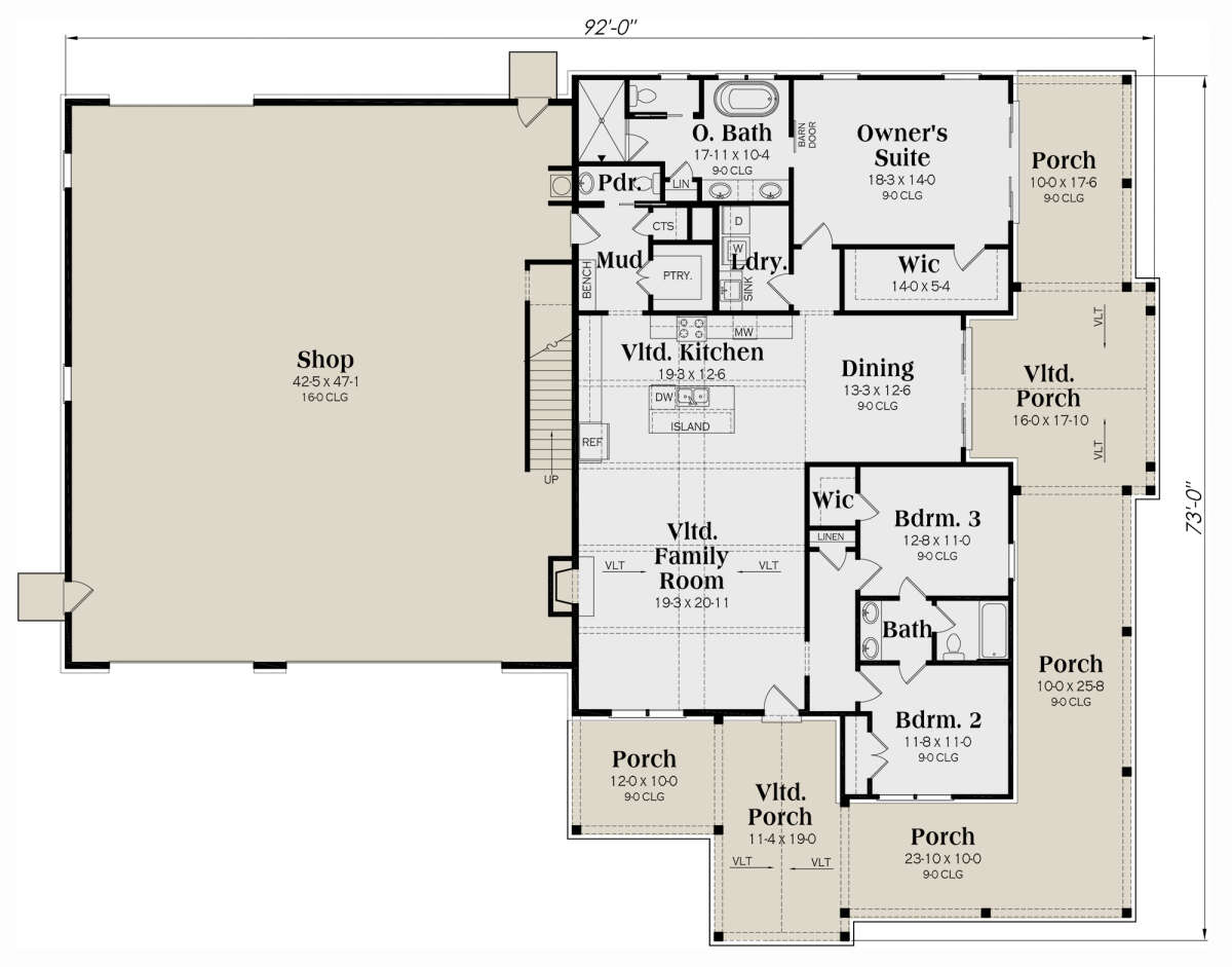 Main Floor  for House Plan #009-00317