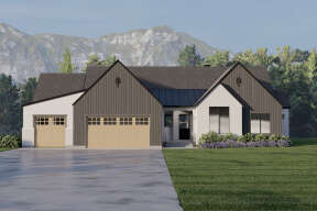 Modern House Plan #6422-00016 Elevation Photo