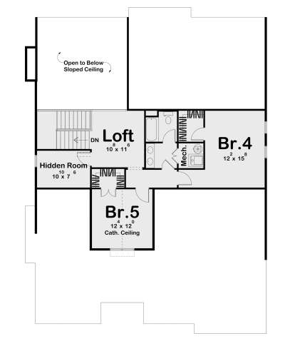 Second Floor for House Plan #963-00711