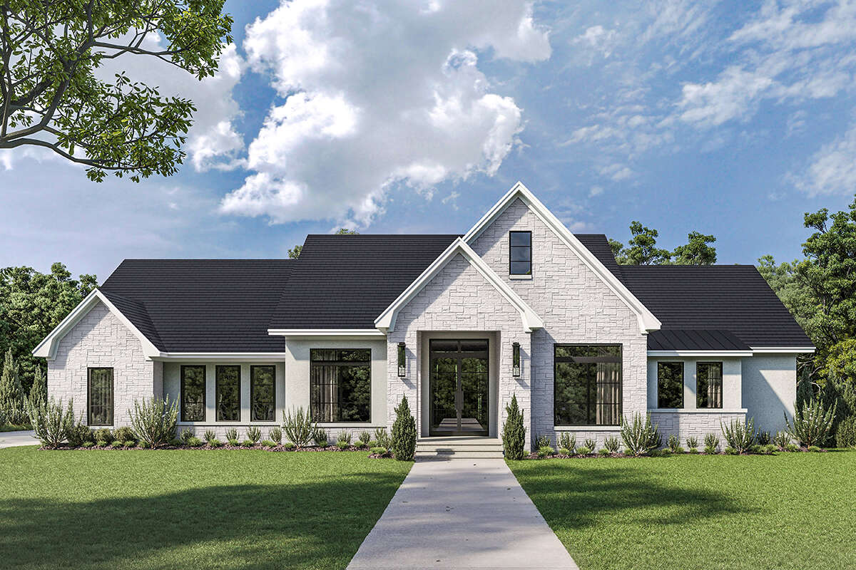 Modern Plan: 2,295 Square Feet, 3 Bedrooms, 2.5 Bathrooms - 041-00315