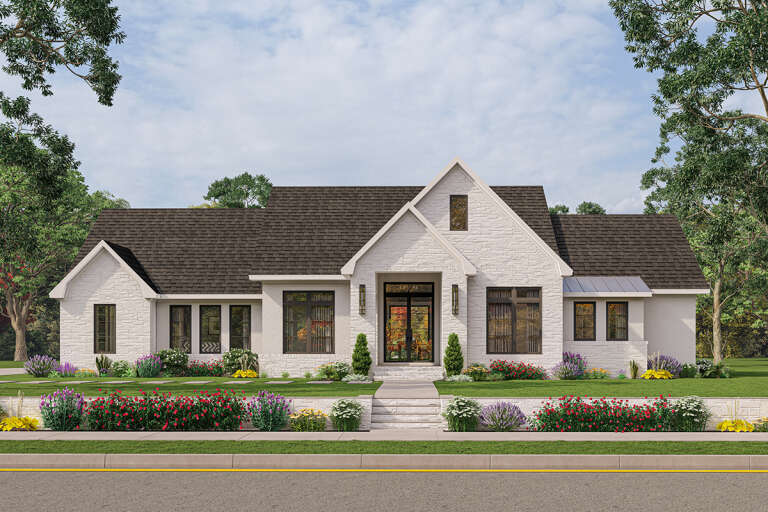 Modern House Plan #041-00315 Elevation Photo