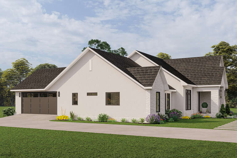Modern House Plan #041-00315 Elevation Photo