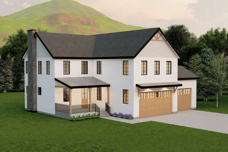 Modern Farmhouse House Plan #6422-00017 Elevation Photo