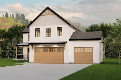 Modern Farmhouse House Plan #6422-00017 Elevation Photo