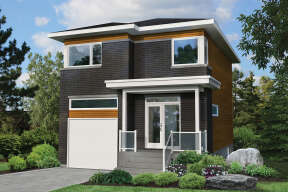 Modern House Plan #6146-00521 Elevation Photo