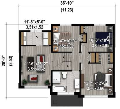 House Plan House Plan #28216 Drawing 2