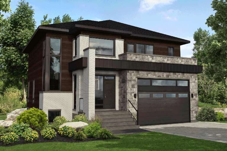 Modern House Plan #6146-00523 Elevation Photo