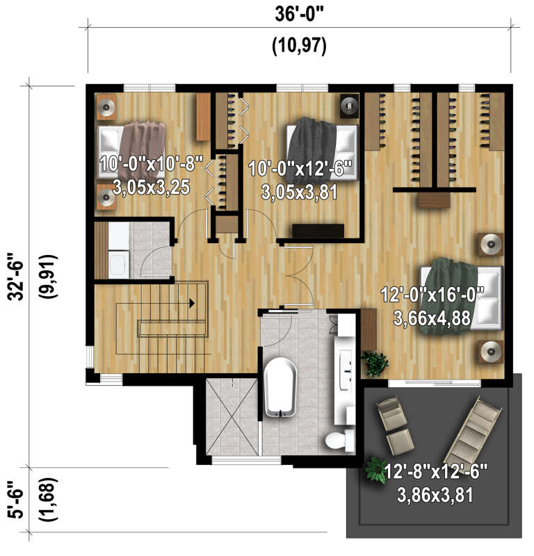 House Plan House Plan #28218 Drawing 2