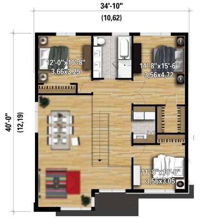 Second Floor for House Plan #6146-00525