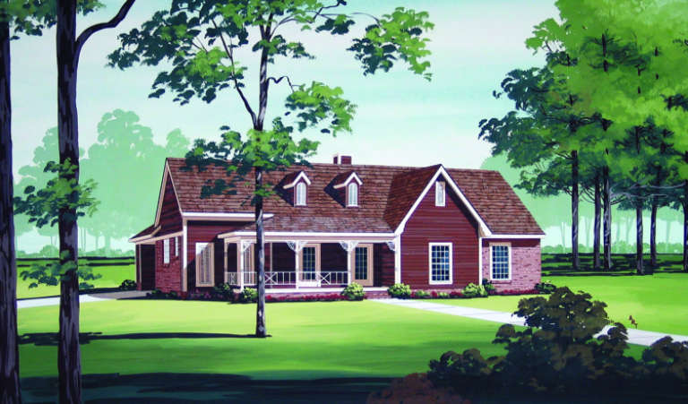 Traditional House Plan #048-00223 Elevation Photo