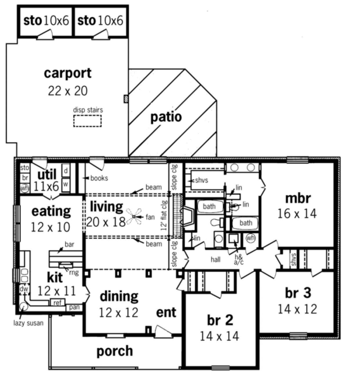 Floorplan 1 for House Plan #048-00223