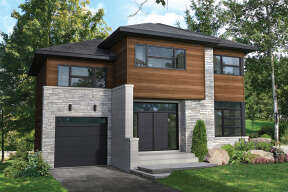 Modern House Plan #6146-00526 Elevation Photo