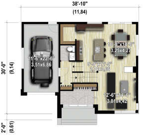 Floorplan 1 for House Plan #6146-00526